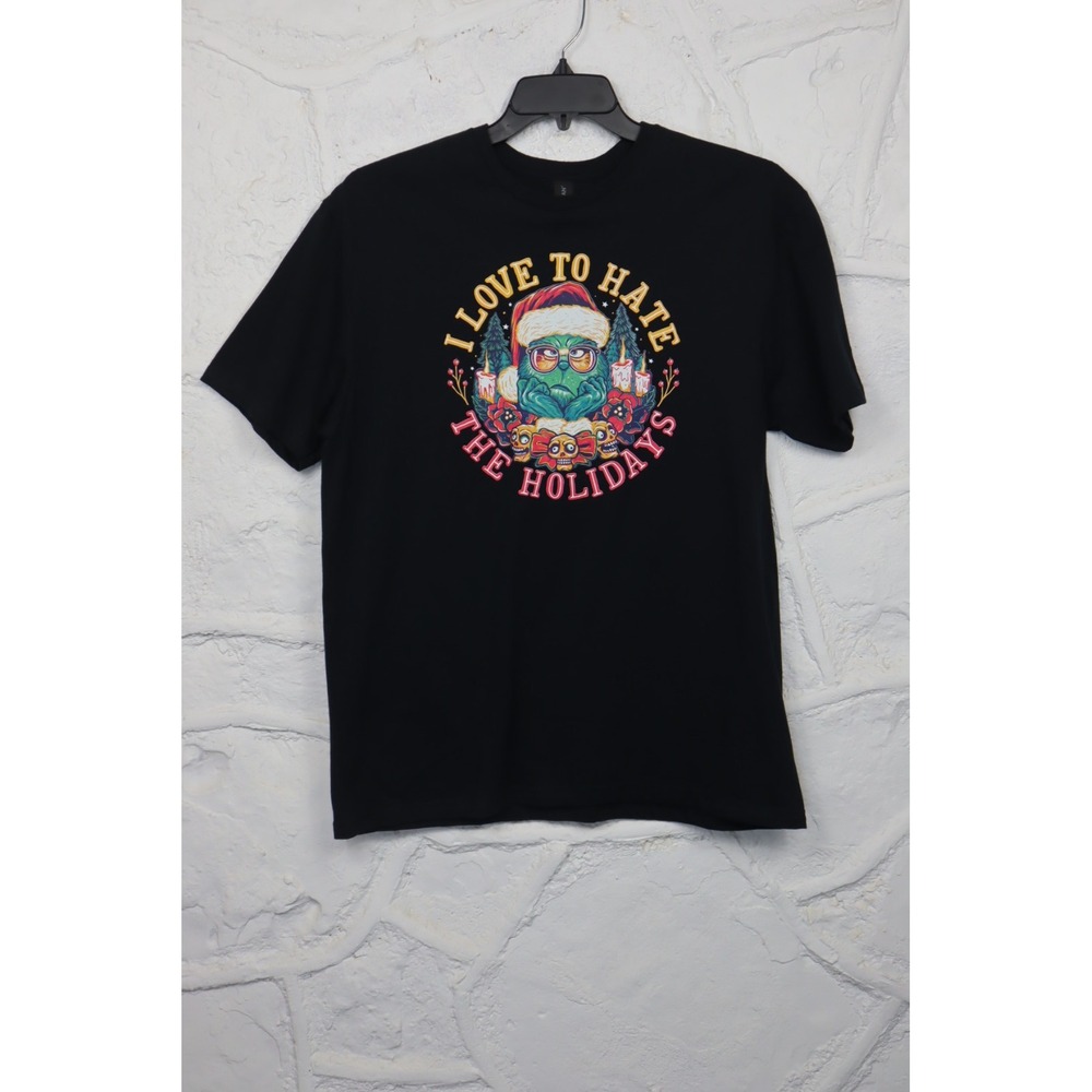Women's I Love To Hate The Holidays Graphic‎ Tee - Black - Size L